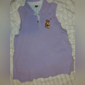Vintage Winnie The Pooh Disney Embroidered Sleeveless Polo Top